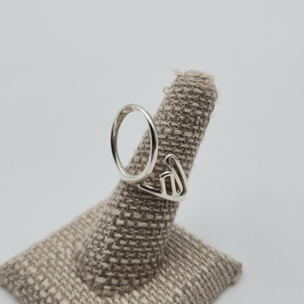 Size 5 And 7 Sterling Silver Unique Finger Band Ring A4292